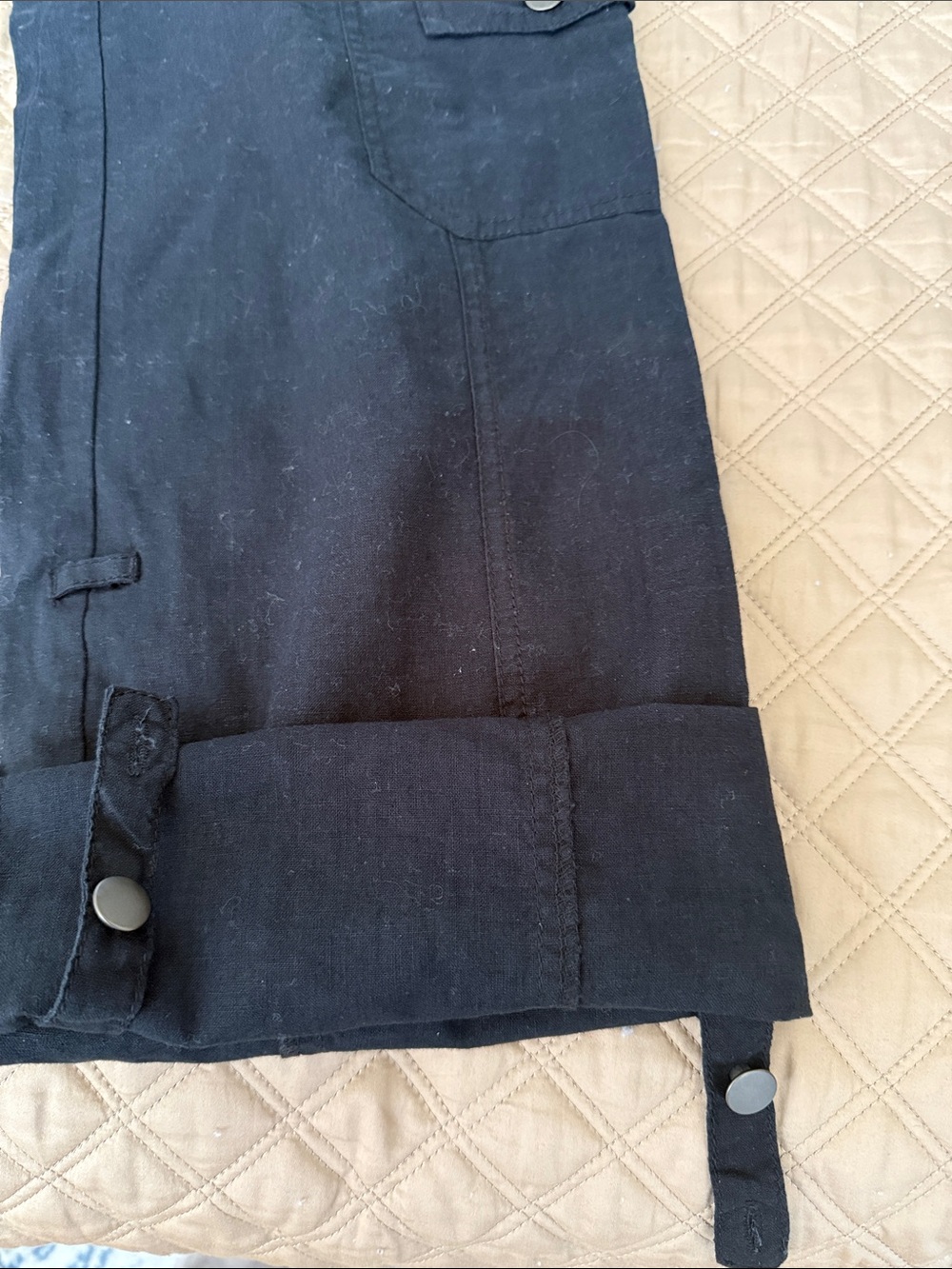 Woolworths Cargo Pants Black Women Size 6. Cotton /linen. - Picture 4 of 6